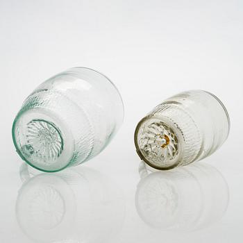 Tuoppeja, 2 kpl, "Rihlatuoppi" , Suomi 1800-luvun loppupuoli.