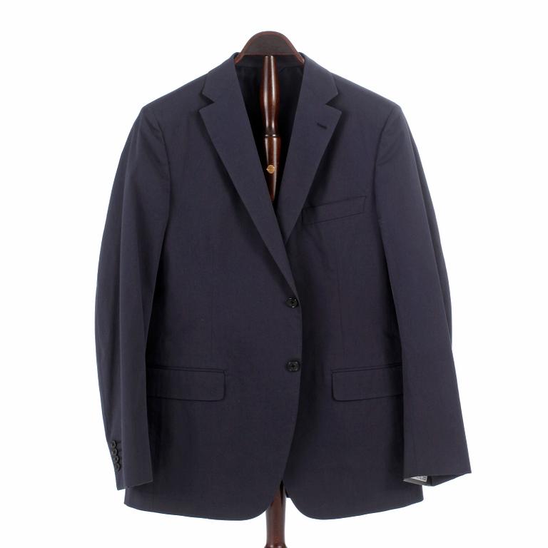 BELLVEST, a men's blue cotton suit consisting of jacket and pants, size 54.