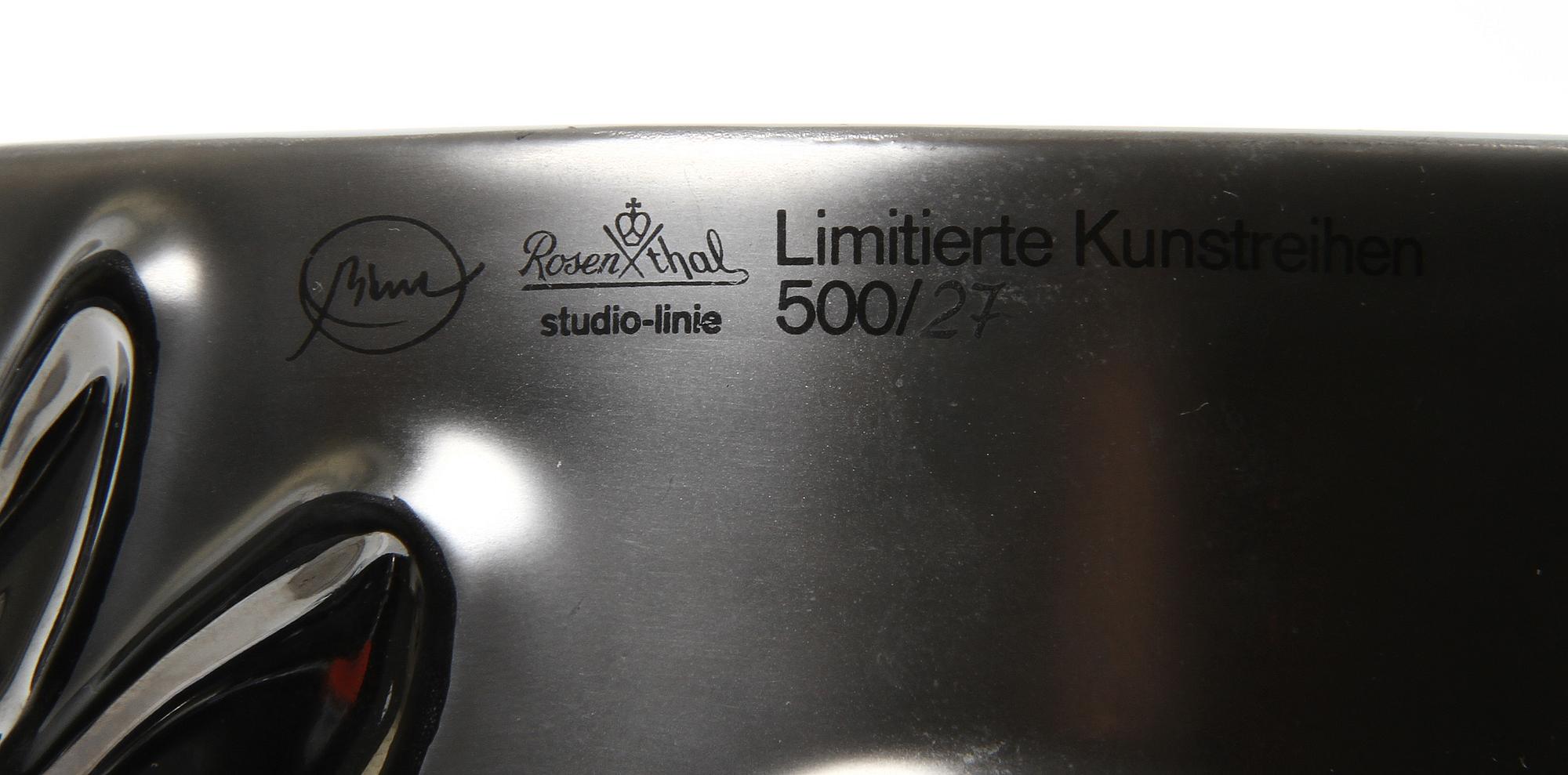 SALLADSSKÅL, porslin,"Suomi", Timo Sarpaneva och Otto Piene, Rosenthal studio-linie.