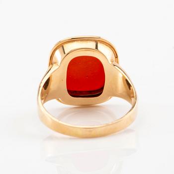 Ring 18K gold with carnelian, Ceson Gothenburg 1956.