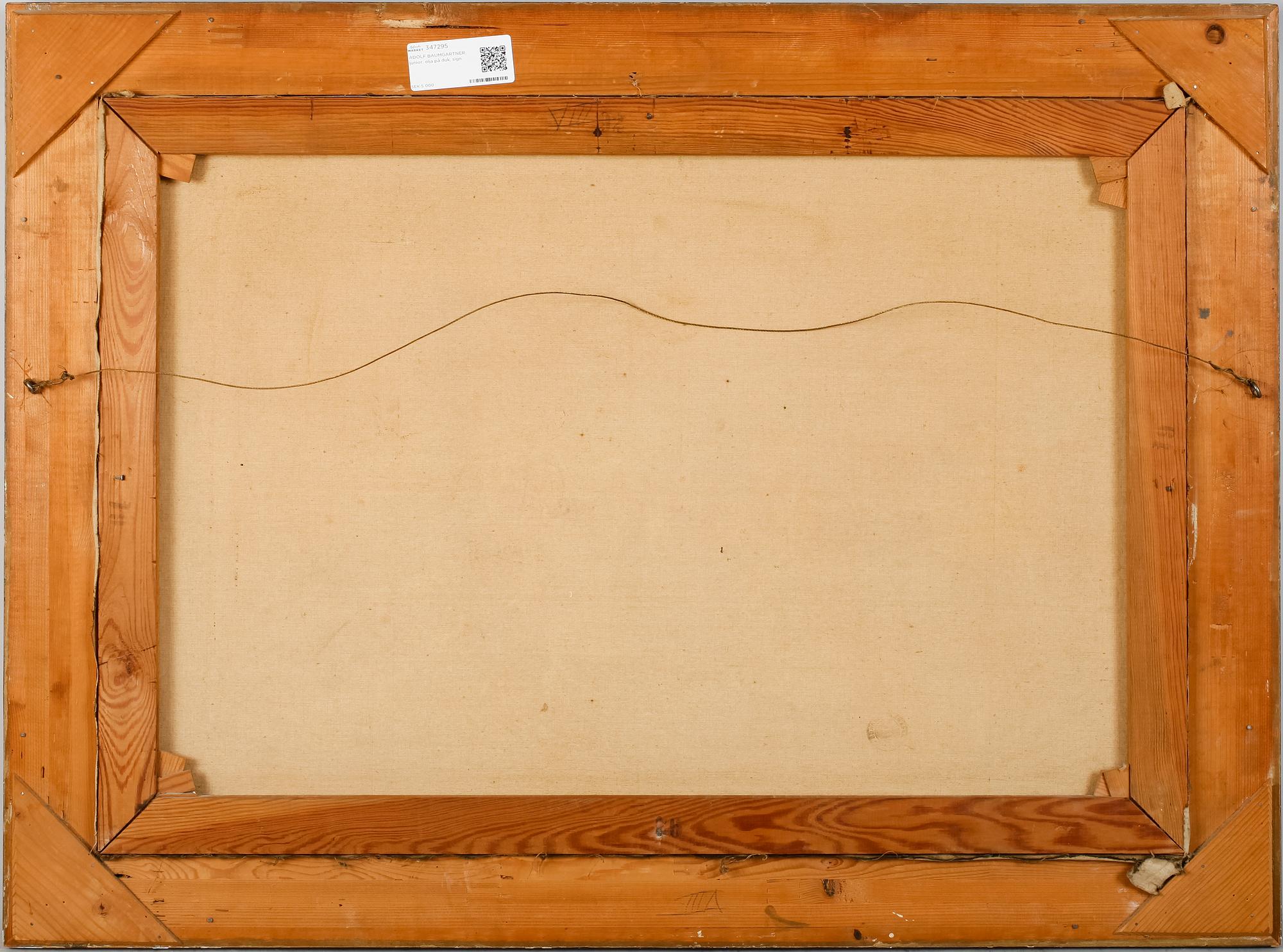 ADOLF BAUMGARTNER, junior, olja på duk, signerad.