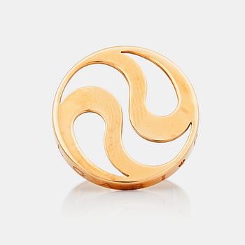 1075. RING, Bulgari, "Yin Yang", med pärlemor. Rörliga delar.