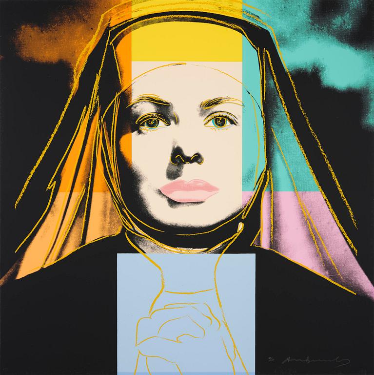Andy Warhol, "The Nun", ur: "Three portraits of Ingrid Bergman".