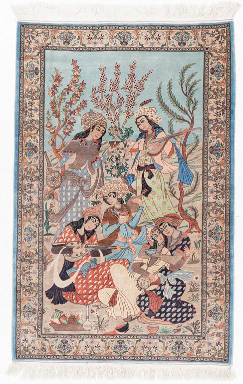 Matta, orientalisk, figural, ca 168 x 108 cm.