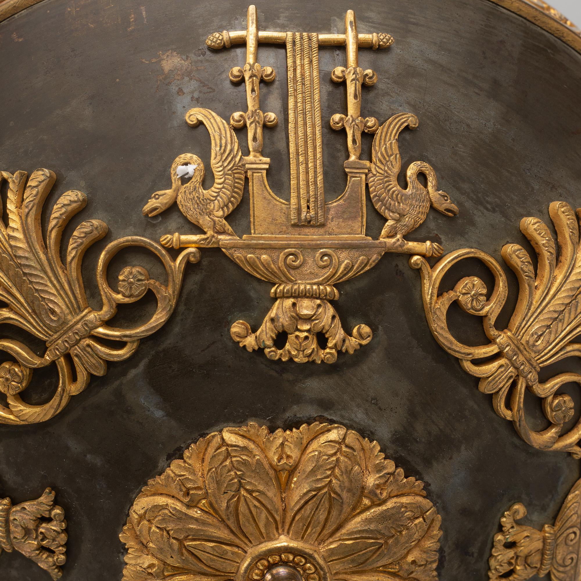 A Karl Johan ceiling lamp, first half of the 19th century.