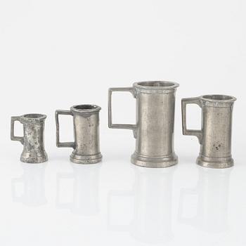 A set of 9 measurments wherof one Brenu, France, late 19th century.