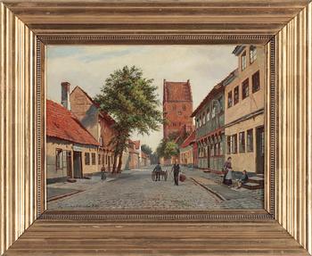 AUGUST FISCHER, olja på duk, signerad.