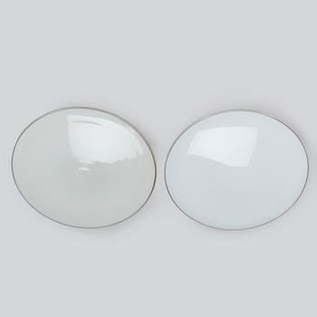 Arne Jacobsen, a pair of 1960's 'AJ-Eklipta' ceiling/wall lamps, for Louis Poulsen/licensed manufacturer Orno, Stockmann.