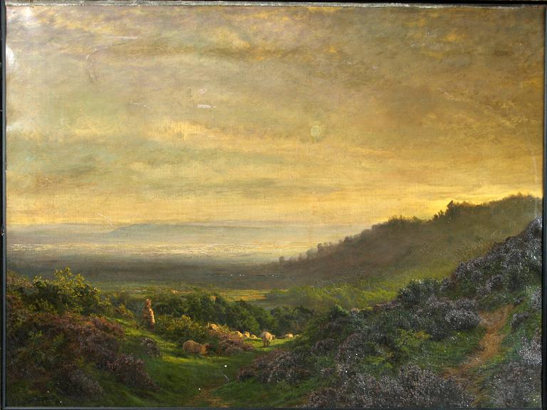 JOHN CLAYTON ADAMS, olja på duk, sign.