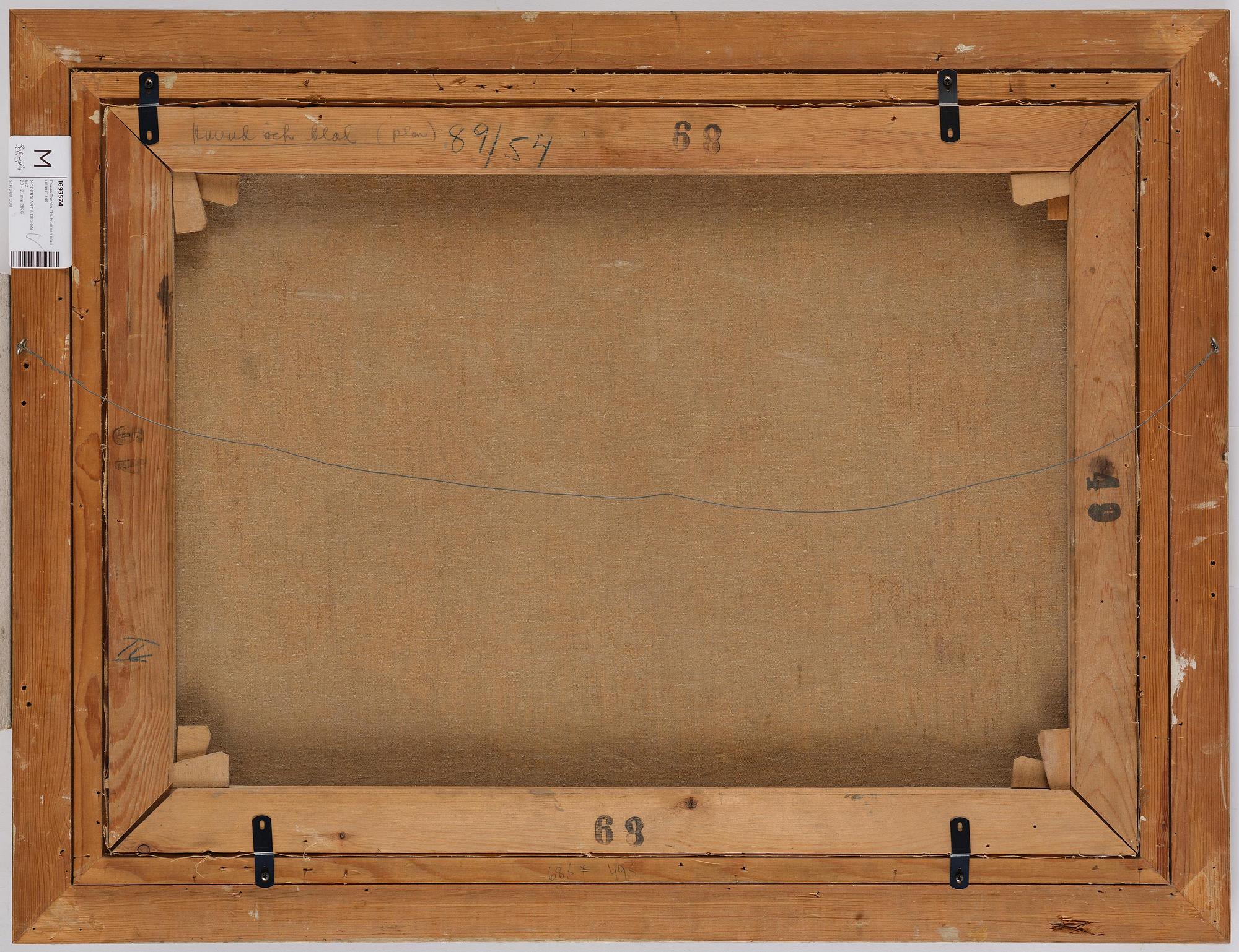Esaias Thorén, "Huvud och blad (plan)".