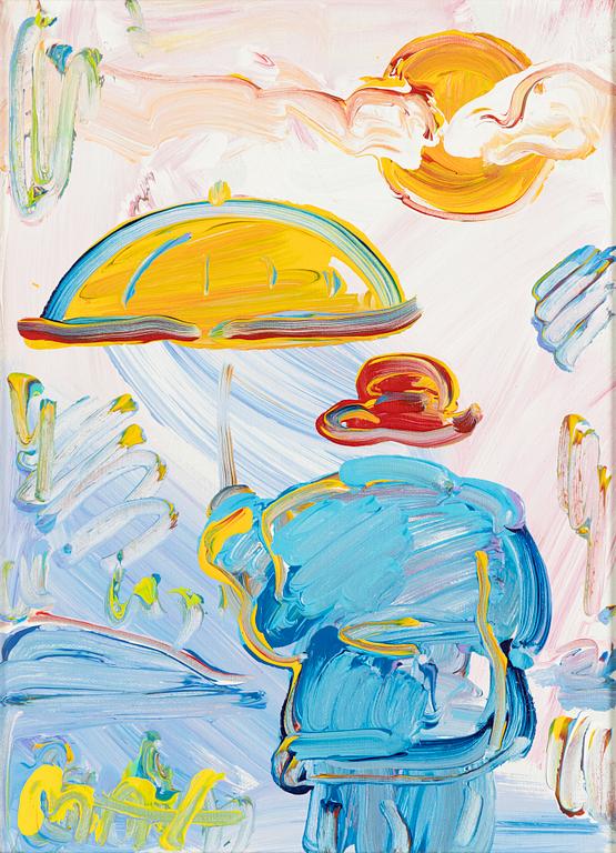 Peter Max, "Umbrella man 1".