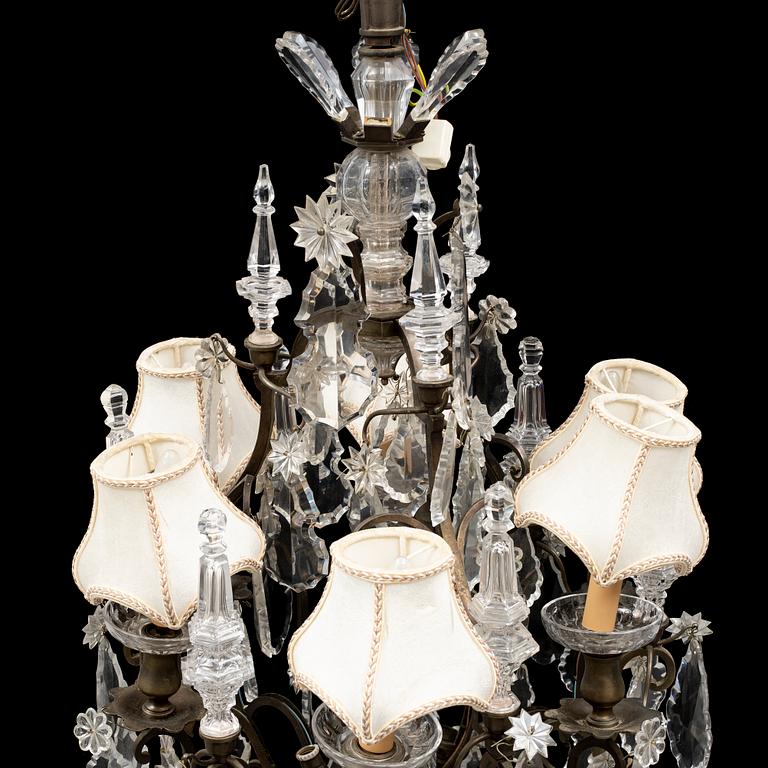A Baroque style chandelier, mid 20th Century.
