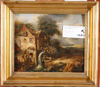 OKÄND KONSTNÄR, olja på pannå, 1800-tal.