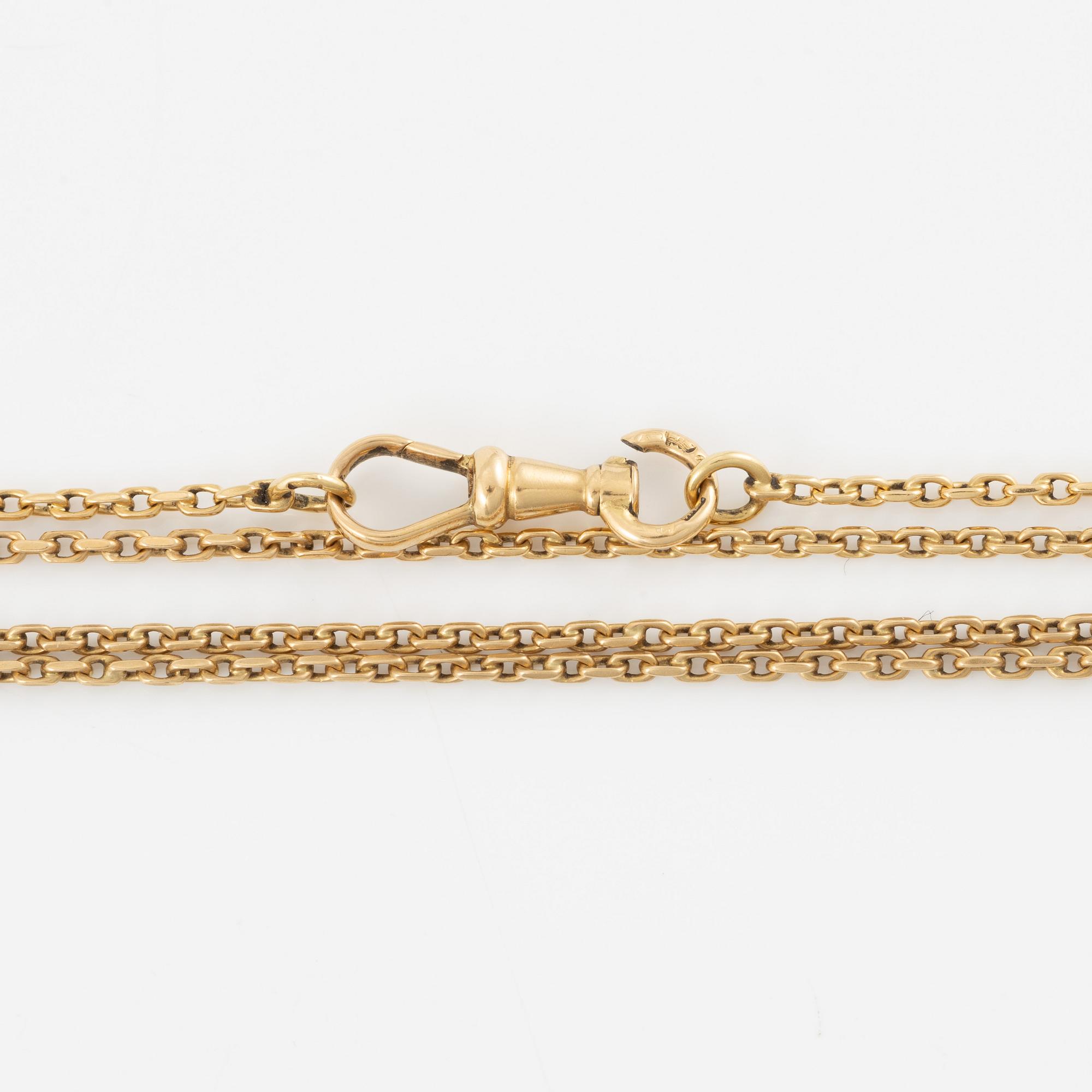 Klockkedja, 18K guld.