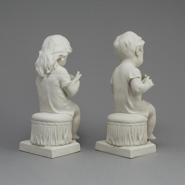 TWO PARIAN FIGURES, Gustafsberg 1911.