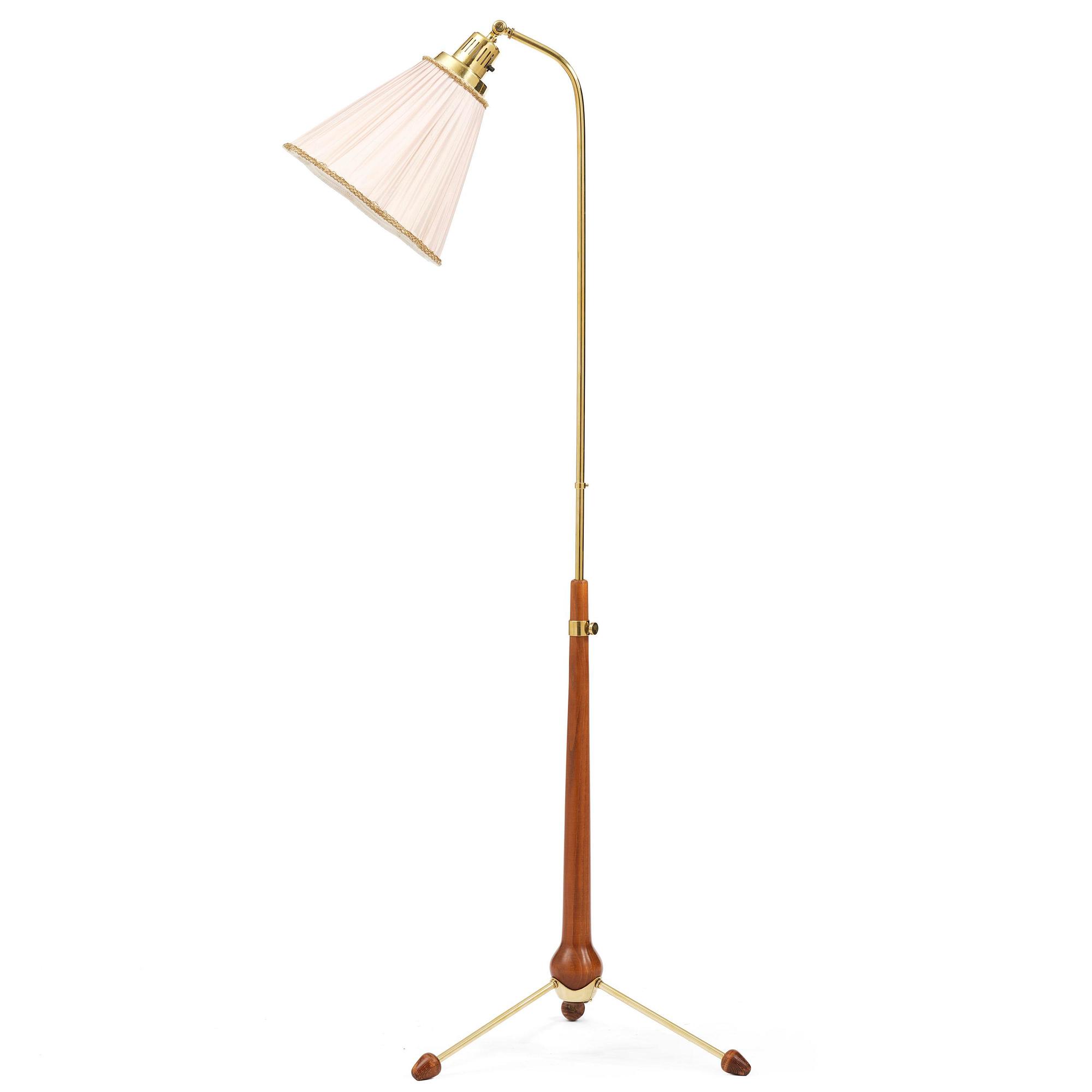 Hans Bergström, golvlampa, modell 547, ateljé Lyktan, Åhus, 1940-50-tal.