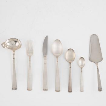 Jacob Ängman, a silver cutlery, "Rosenholm", GAB, Eskilstuna and Stockholm (53 pieces).