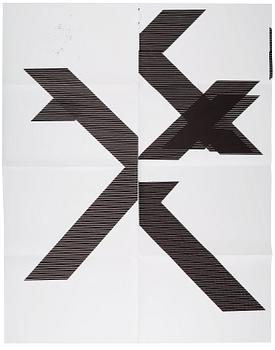 402. Wade Guyton, "X Poster (Untitled, 2007, Epson UltraChrome inkjet on linen 84 x 69 inches, WG1210)".