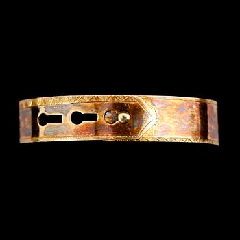 ARMBAND, förgyllt silver, 1800-tal.