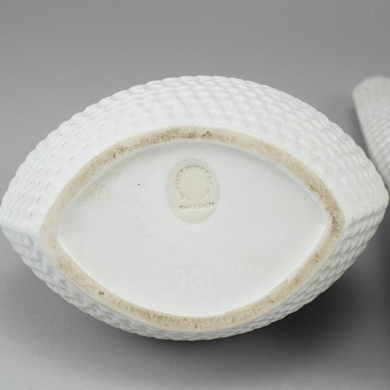 STIG LINDBERG, vaser, 3 st, stengods, "Reptil", Gustavsberg, i produktion 1953-63.