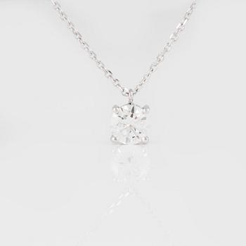 HÄNGE, 18K vitguld med briljantslipad diamant 0.72 ct. Vikt 2,1 gram.