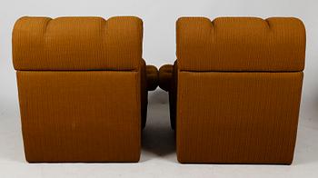 FÅTÖLJER, 1 par, 1970-tal.