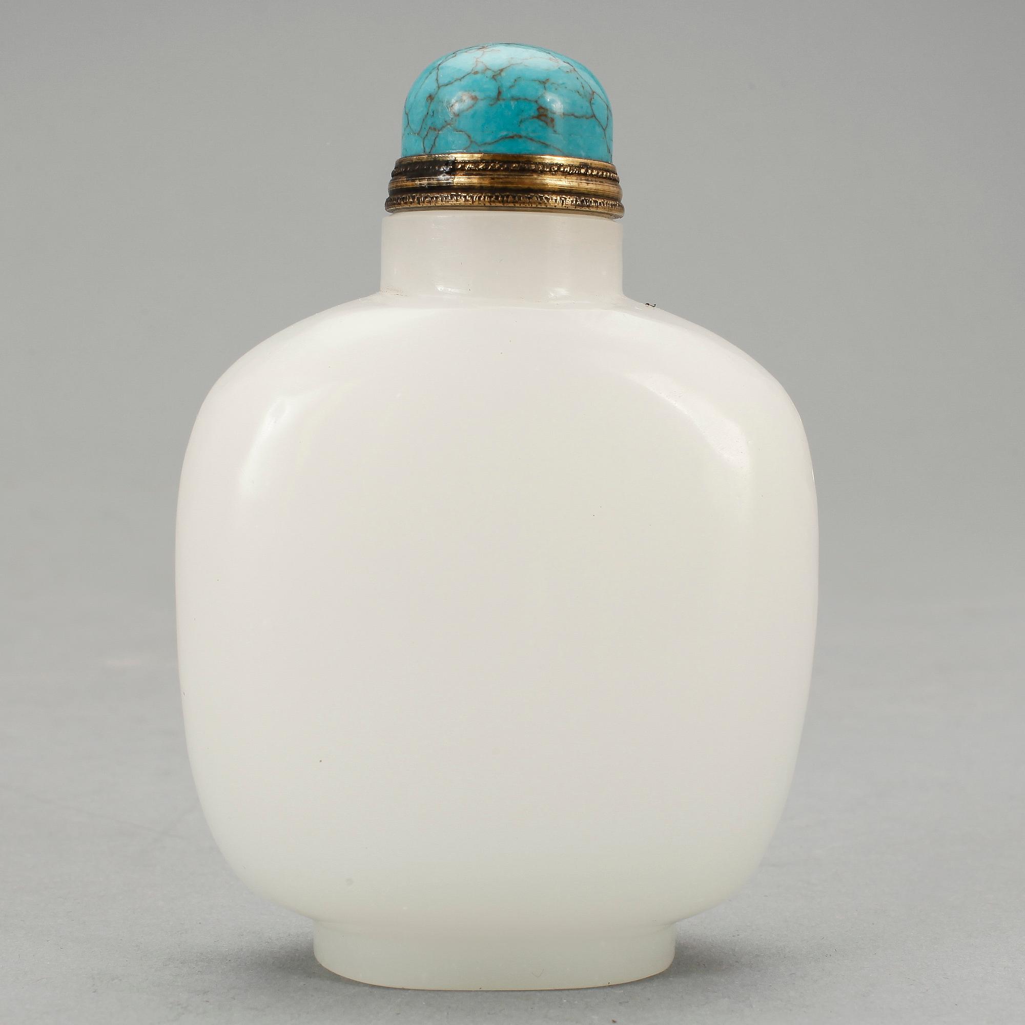 SNUSFLASKA, nefrit, Kina 1900-tal.