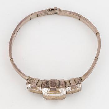 STIGBERT, Armband silver och bergkristall.