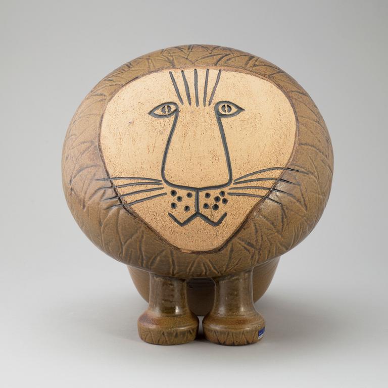 LISA LARSON, a 'Lejon Maxi' stoneware sculpture from K-Studion,  Gustavsberg.