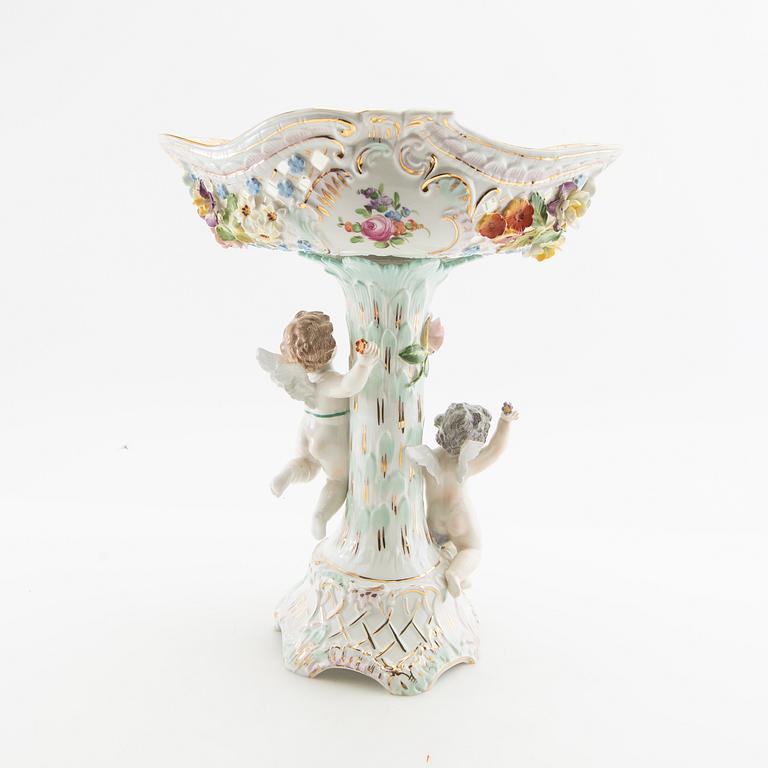 Bowl on foot Rococo style Germany mid-20th century porcelain.