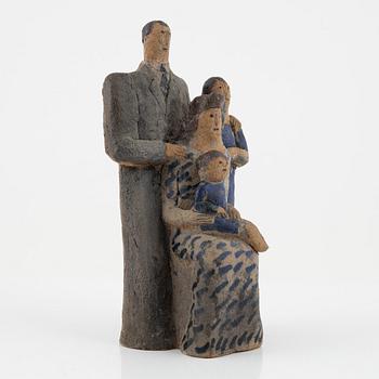 Lisa Larson, a stoneware sculpture of a family, Gustavsberg, Sweden ca 1980 (blurred date).