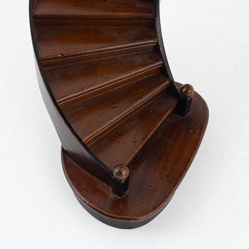 Miniature staircase, marked Havenfield Hall, England.