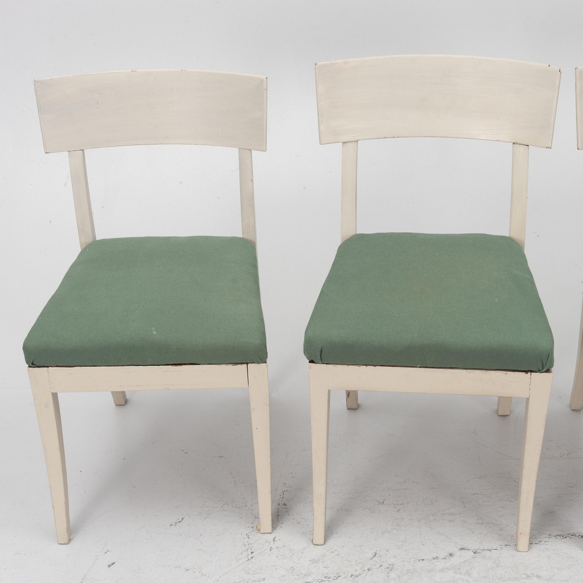 Four Empire chairs, Denmark, first half of the 19th Century.