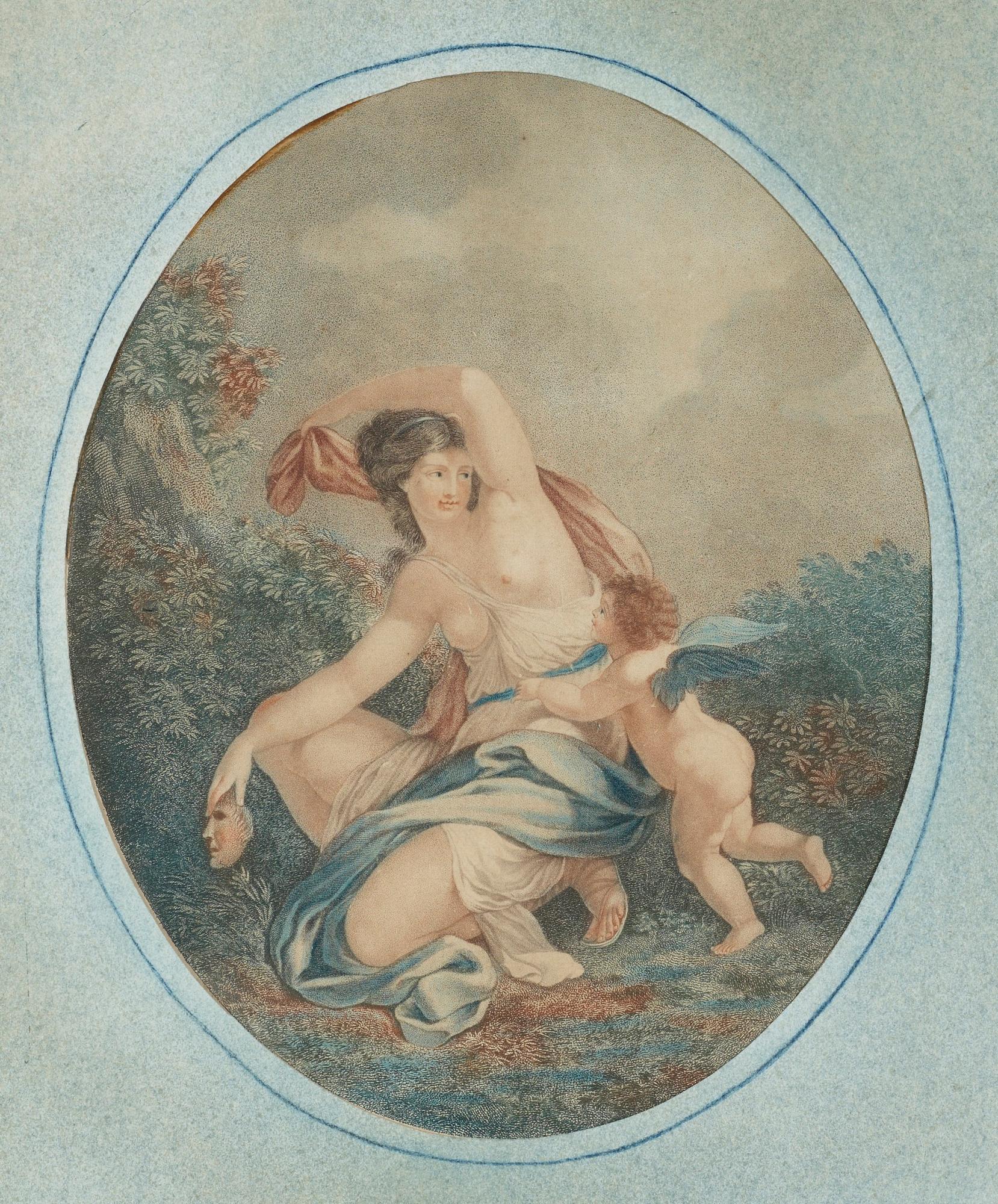OKÄND KONSTNÄR, färggravyrer, ett par, 1800-talets början.