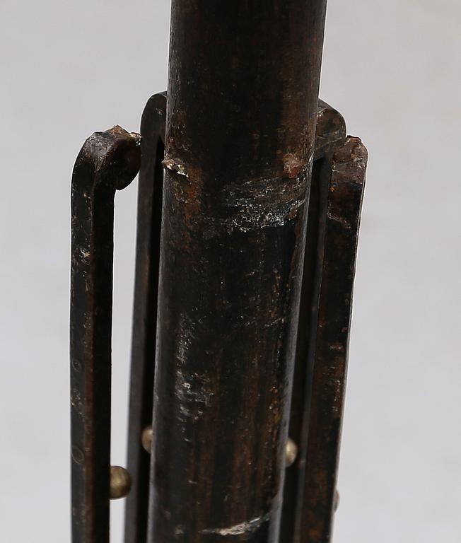 VÄGGLAMPOR, 1 par, smide och förkromad metall, art déco, 1900-talets första hälft.