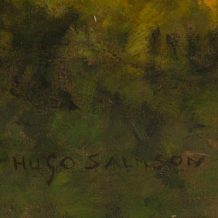 HUGO SALMSON, oil on canvas, signed.