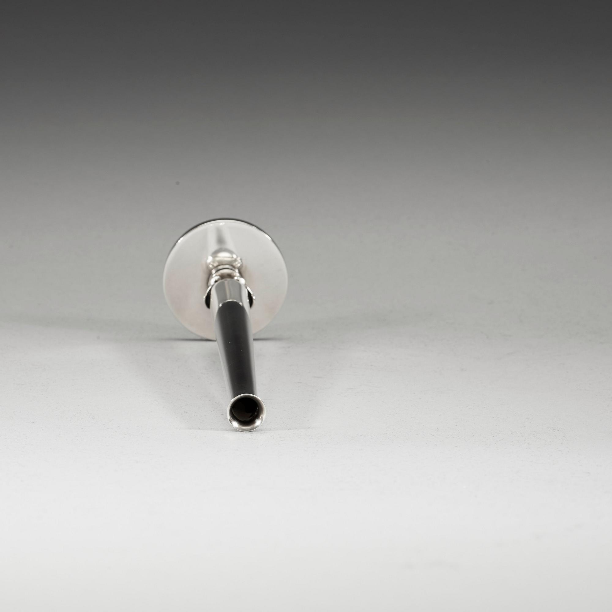 A Harald Nielsen sterling orchid vase, Georg Jensen, Copenhagen 1945-77.