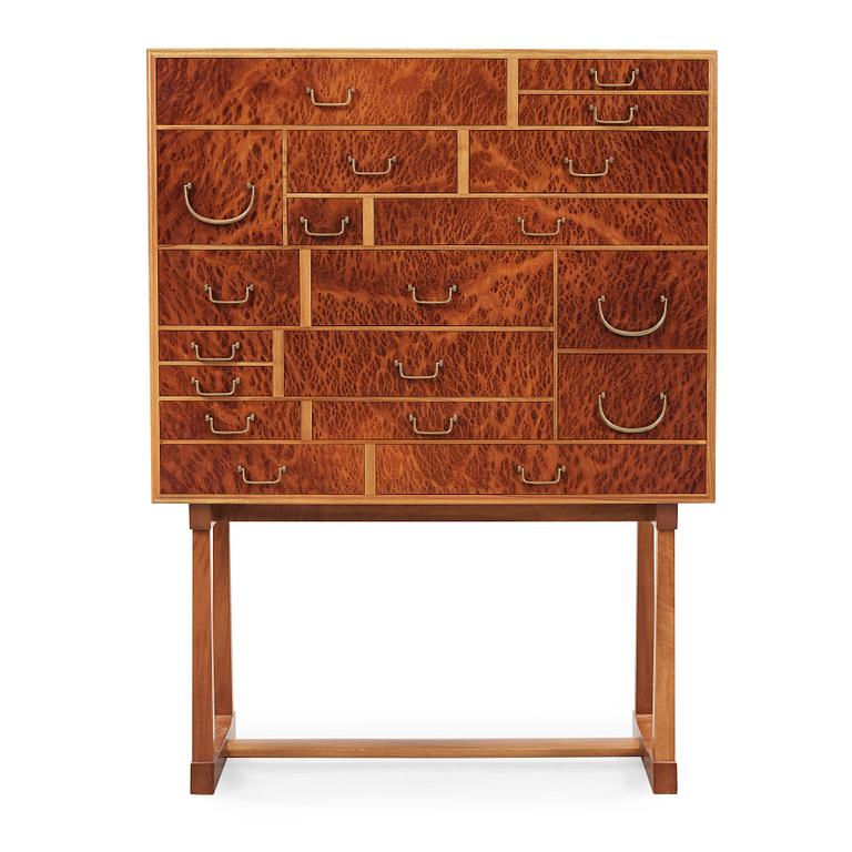 A Josef Frank burr wood, mahogany and walnut cabinet, Svenskt Tenn, model 881.