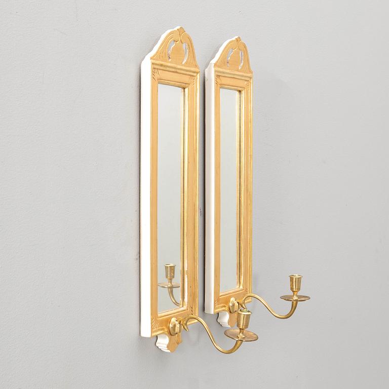 Spegellampetter, ett par, "Regnaholm", IKEA:s 1700-talsserie.