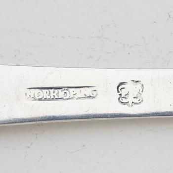 A serving-spoon by Paul Zachun (active in Norrköping 1722-50).
