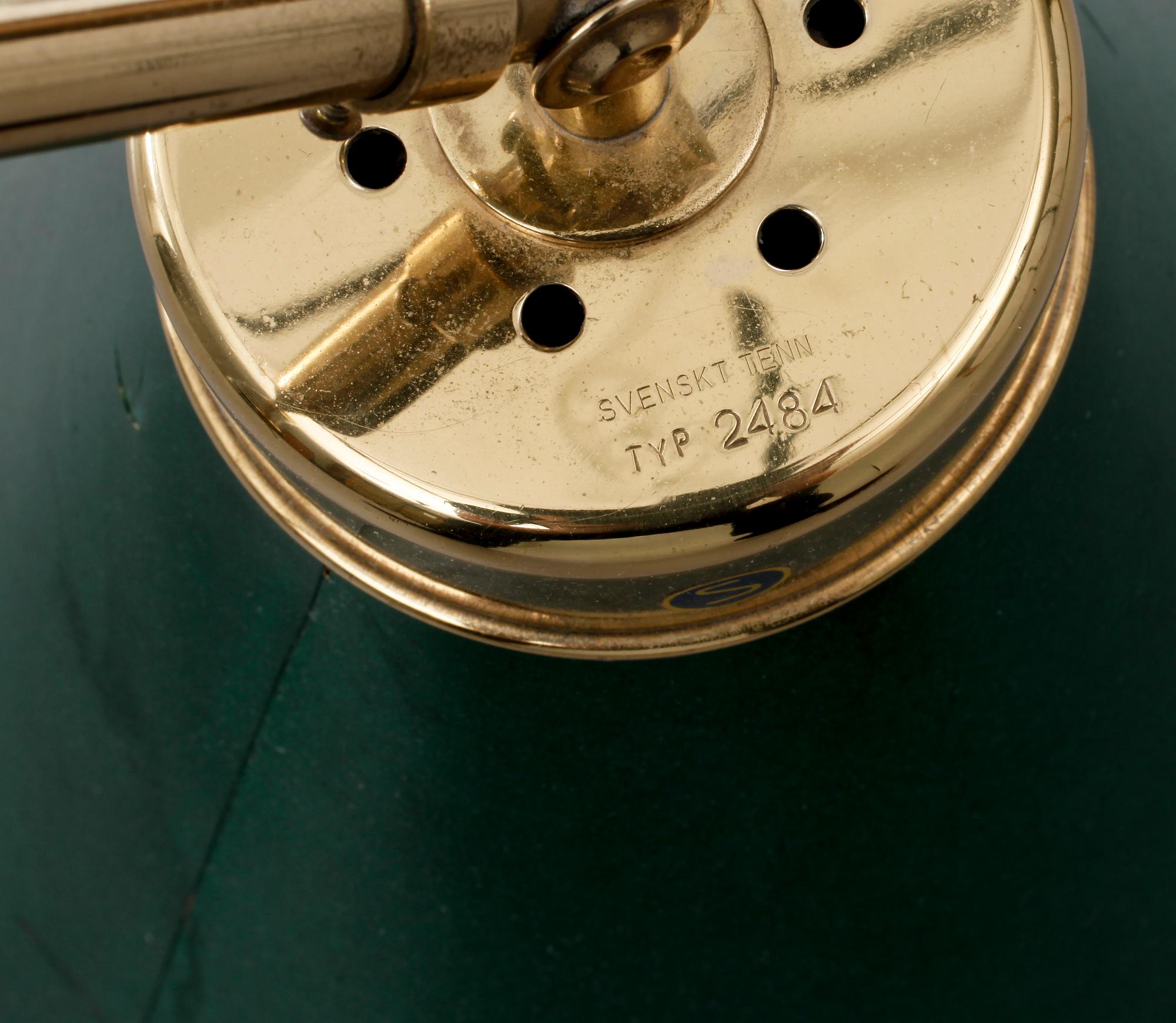 VÄGGLAMPA, mässing, nr 2484, Josef Frank, Svenskt Tenn.