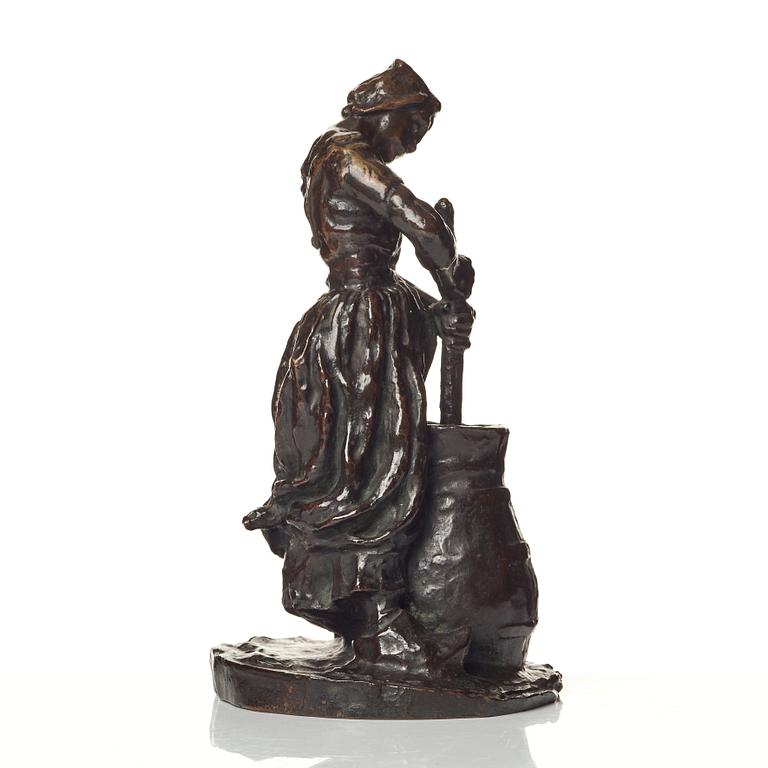 Carl Milles, Woman churning butter.