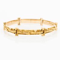 Björn Weckström, Bracelet, "Tundra", 14K gold, Lapponia 1967.