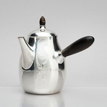 Georg Jensen, kaffeservis, 3 delar, sterling silver, Köpenhamn, Danmark, efter 1945, design nr 80A.