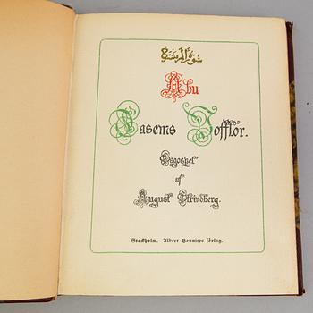 A set of five books by August Strindberg, original editions.