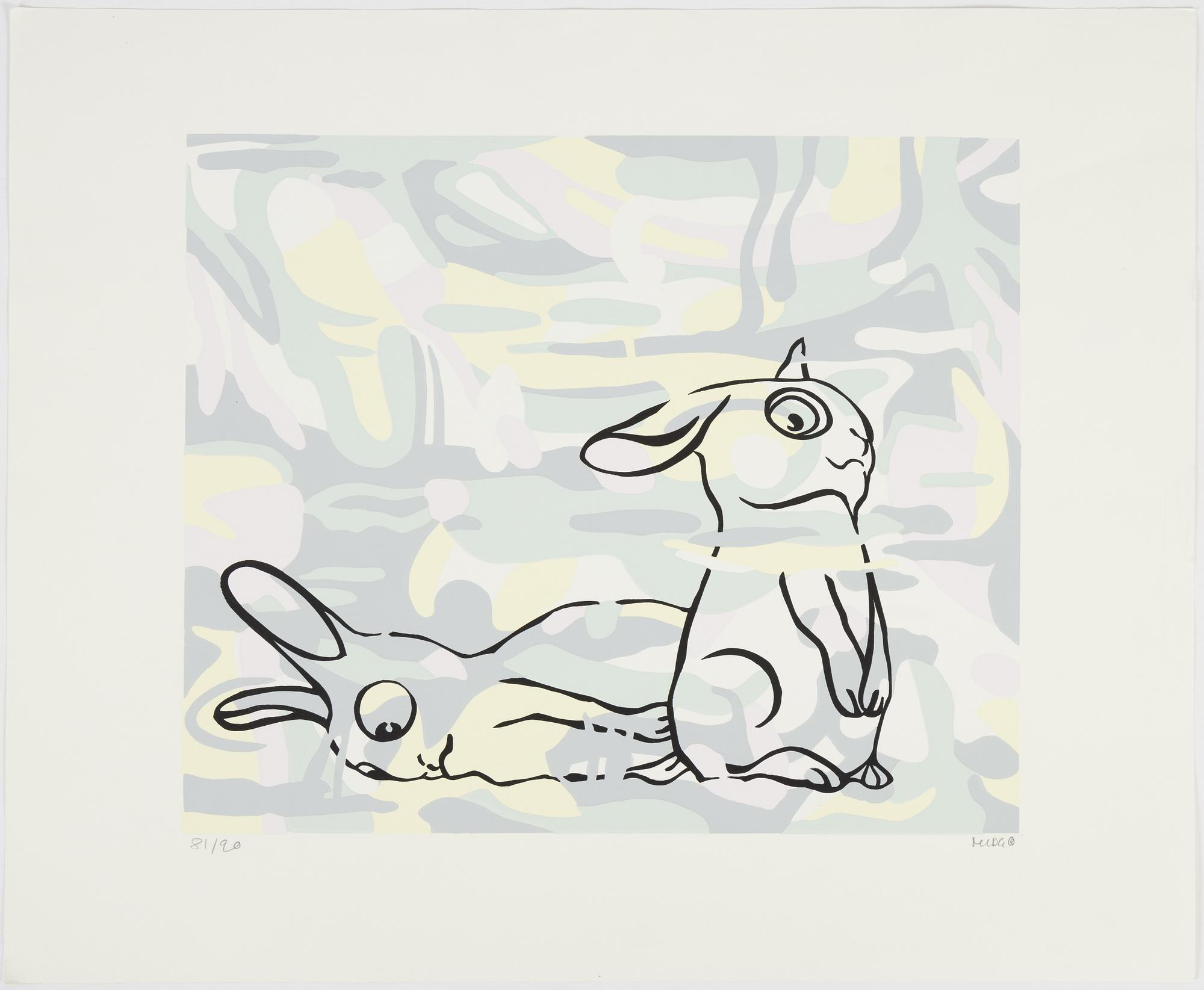 Marianne Lindberg De Geer, silkscreen in colours, signed 81/90.