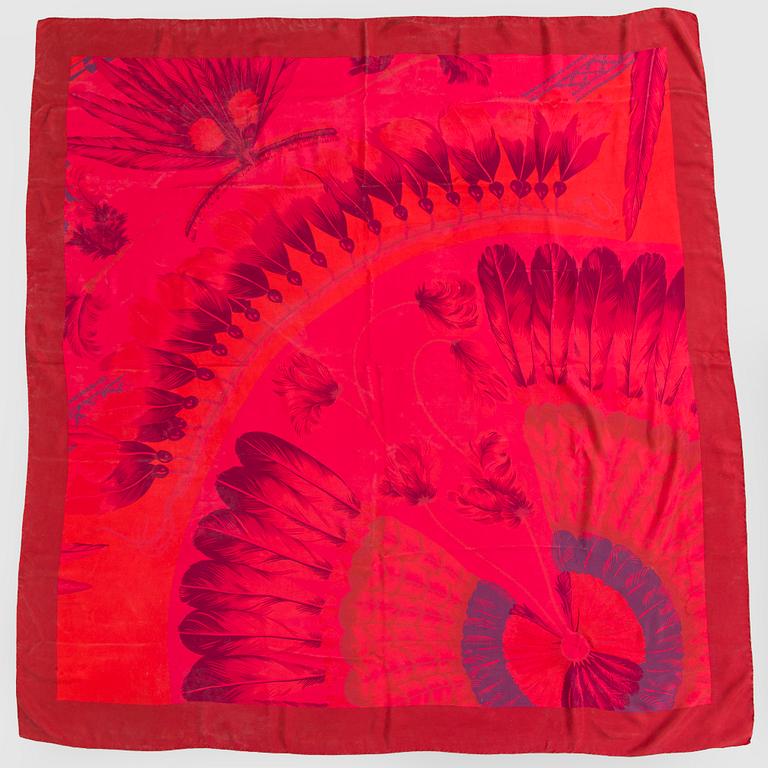 Hermès, a 'Brazil' silk shawl/scarf.