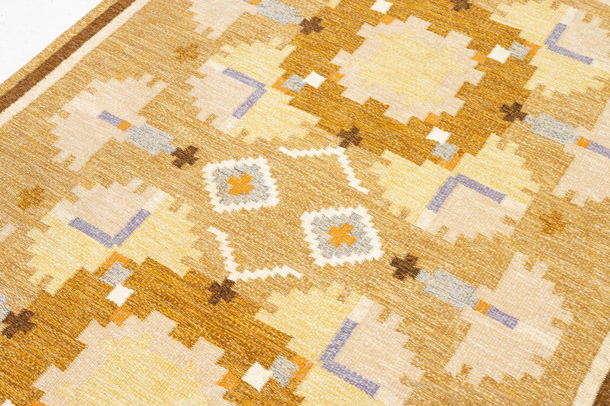 Ingegerd Silow, Rug, “Nejlikan”, rölakan, approx. 238 x 168 cm, signed IS.