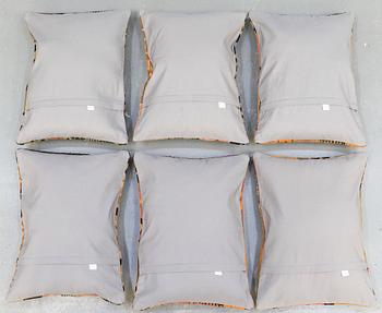 KUDDFODRAL, 6 st, Kelim,  Anatoliska, ca 60 x 45 cm.