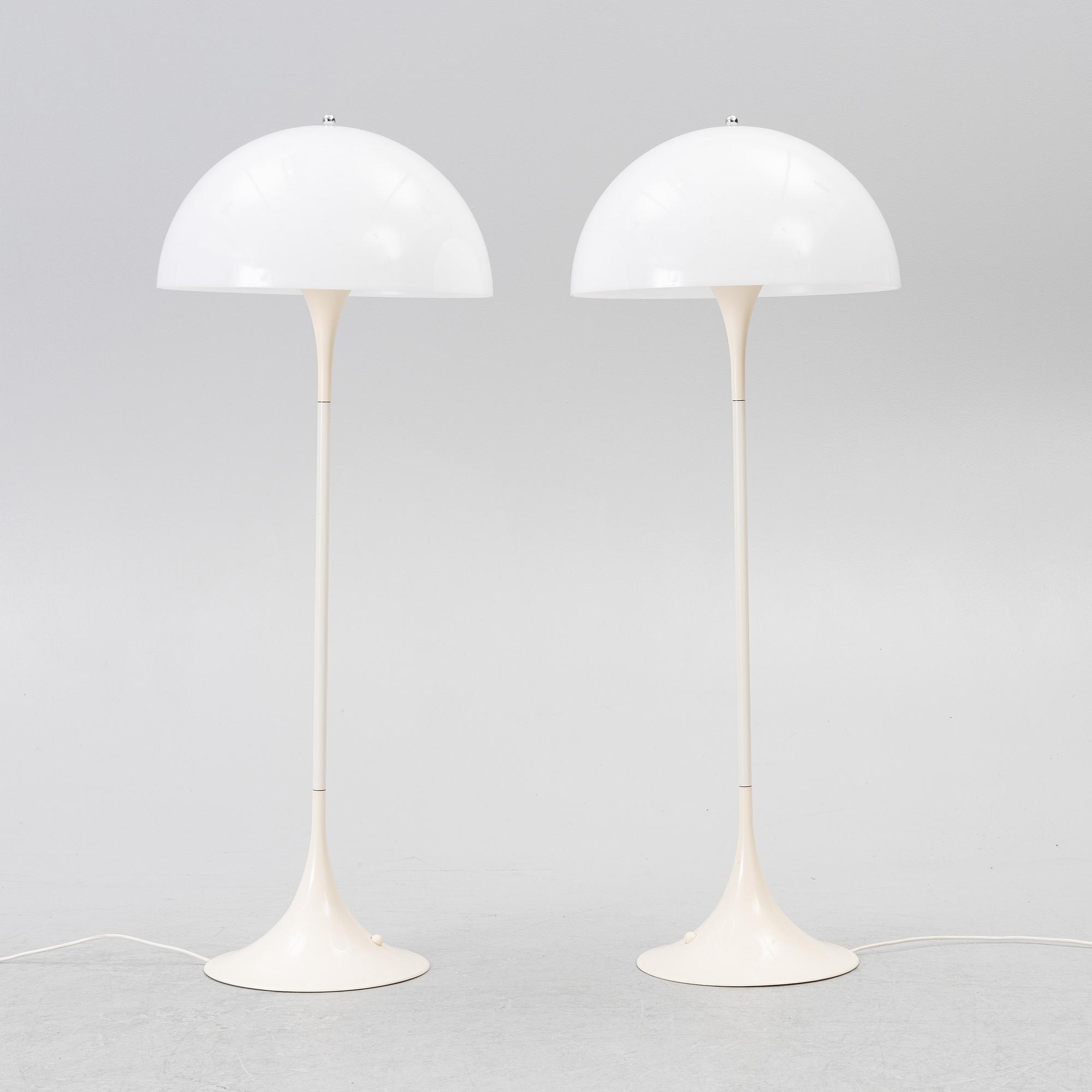 Verner Panton, golvlampor, ett par, "Panthella", Louis Poulsen, Danmark.